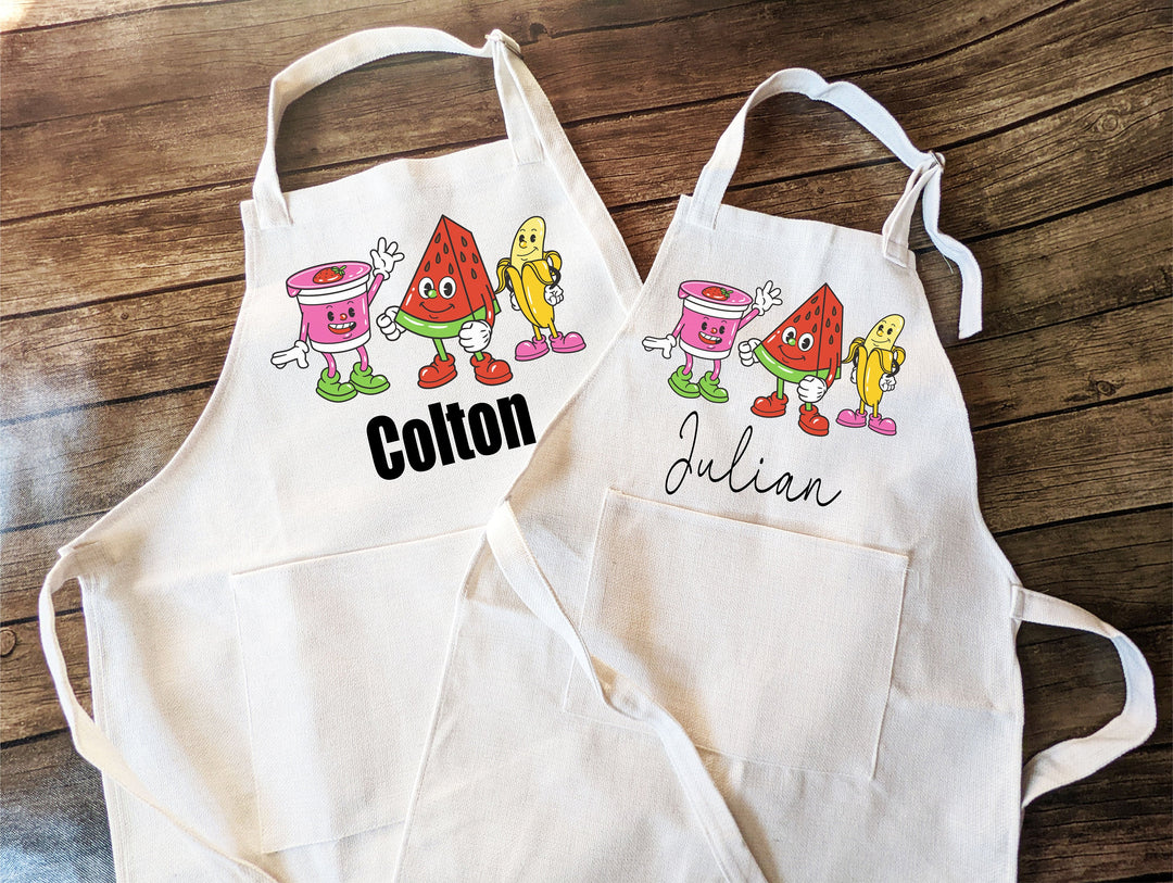Personalized Kids Apron with Pocket, Baking Gift Set