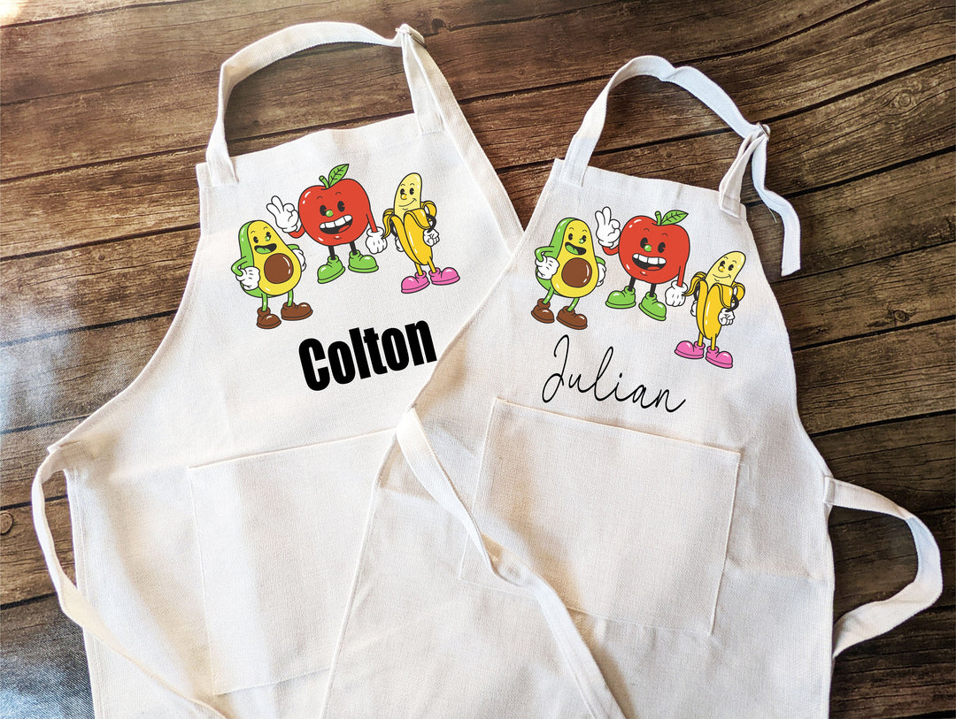 Personalized kids apron with Pocket Custom kids apron Toddler Custom Baking apron Kids baking Gift Children baking apron Cooking apron gift