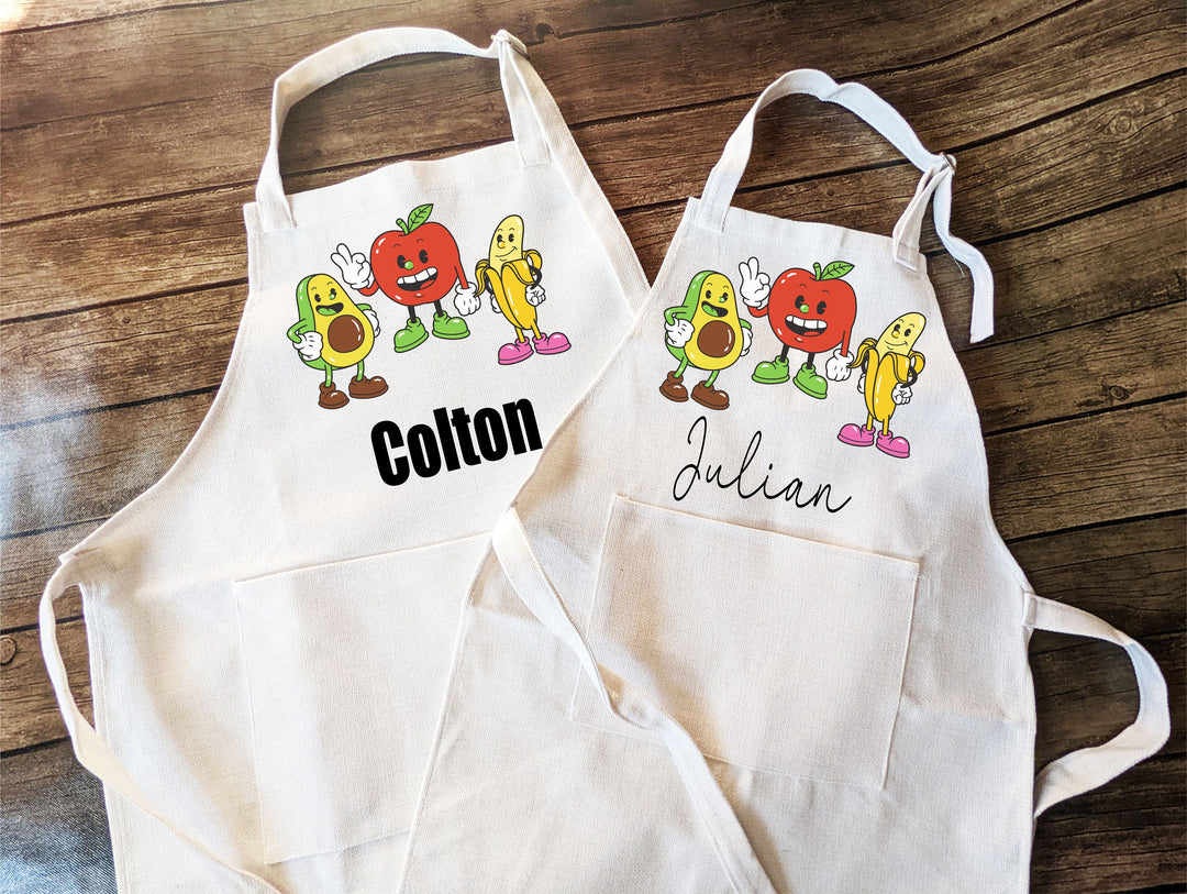 Personalized Kids Apron With Pocket Custom Baking Gift