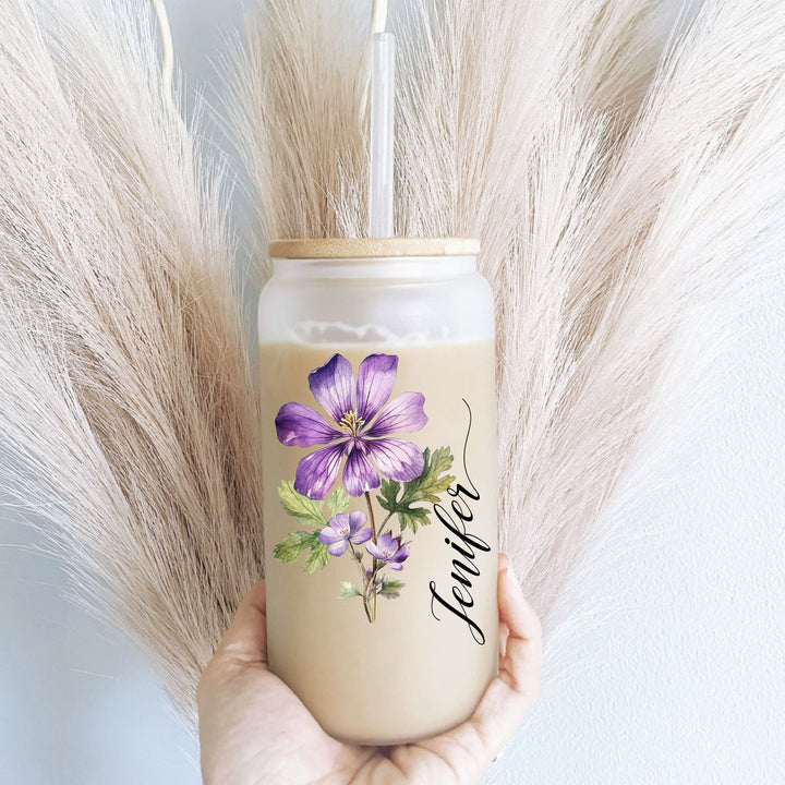 Personalized Iced Coffee Cup With Name Lid And Straw