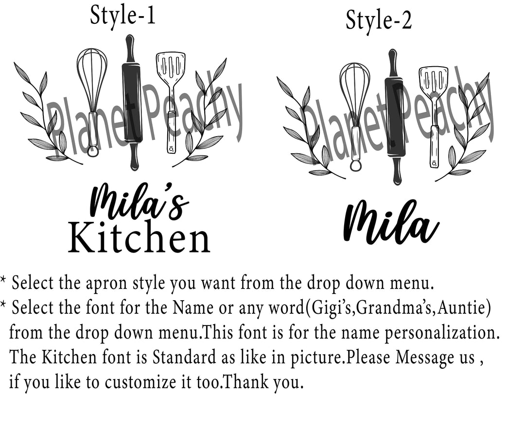 Personalized Mommy & Me Matching Kitchen Apron Set