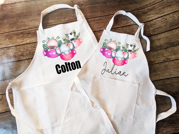 Custom kids apron with Pocket Custom kids apron Toddler Personalized Baking apron Kids baking Gift Children baking apron Personalized apron