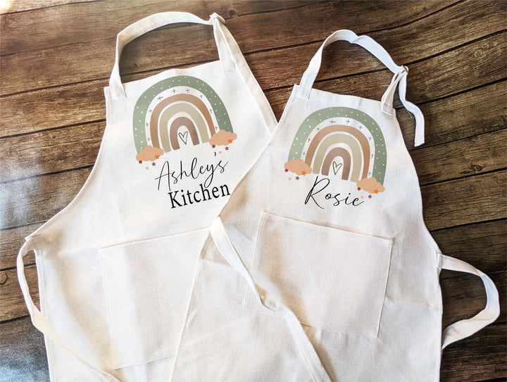 Personalized apron for women kids Adult with Pocket Mom daughter matching baking apron kids birthday gift Baking Apron Custom Cooking Apron