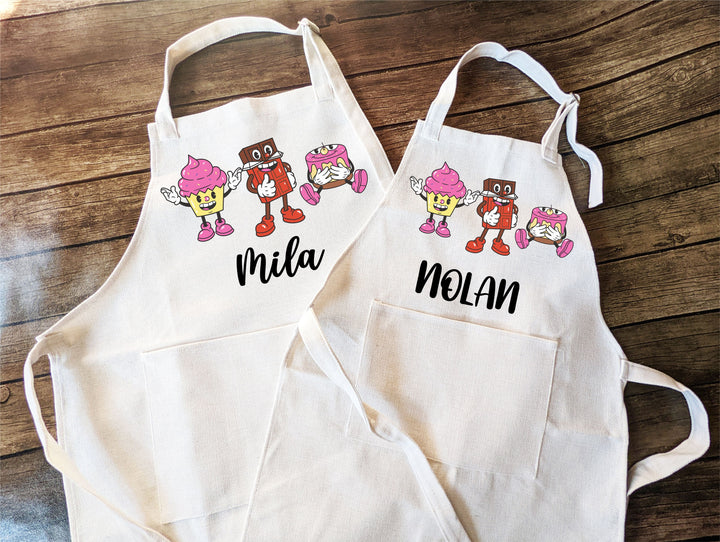 Funny kids apron Personalized with Pocket kids apron Toddler Custom Baking apron Kids baking Gift Children baking apron Cooking apron gifts