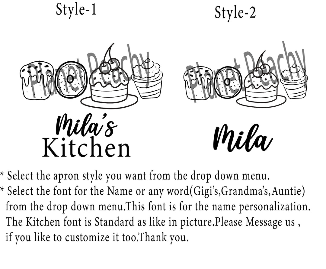 Personalized Baking Apron, Mom & Daughter Matching Set