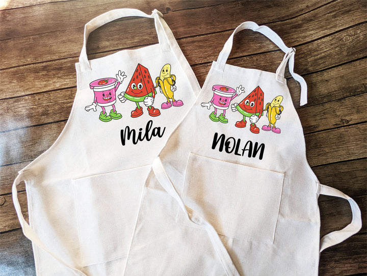 Kids apron personalized with Pocket Custom kids apron Toddler Custom Baking apron Kids baking Gift Children baking apron Niece Gift idea