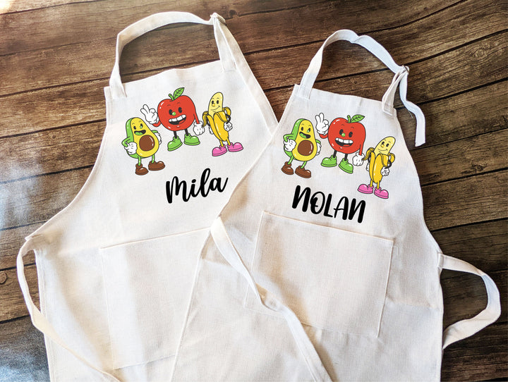 Personalized Kids Apron With Pocket Custom Baking Gift