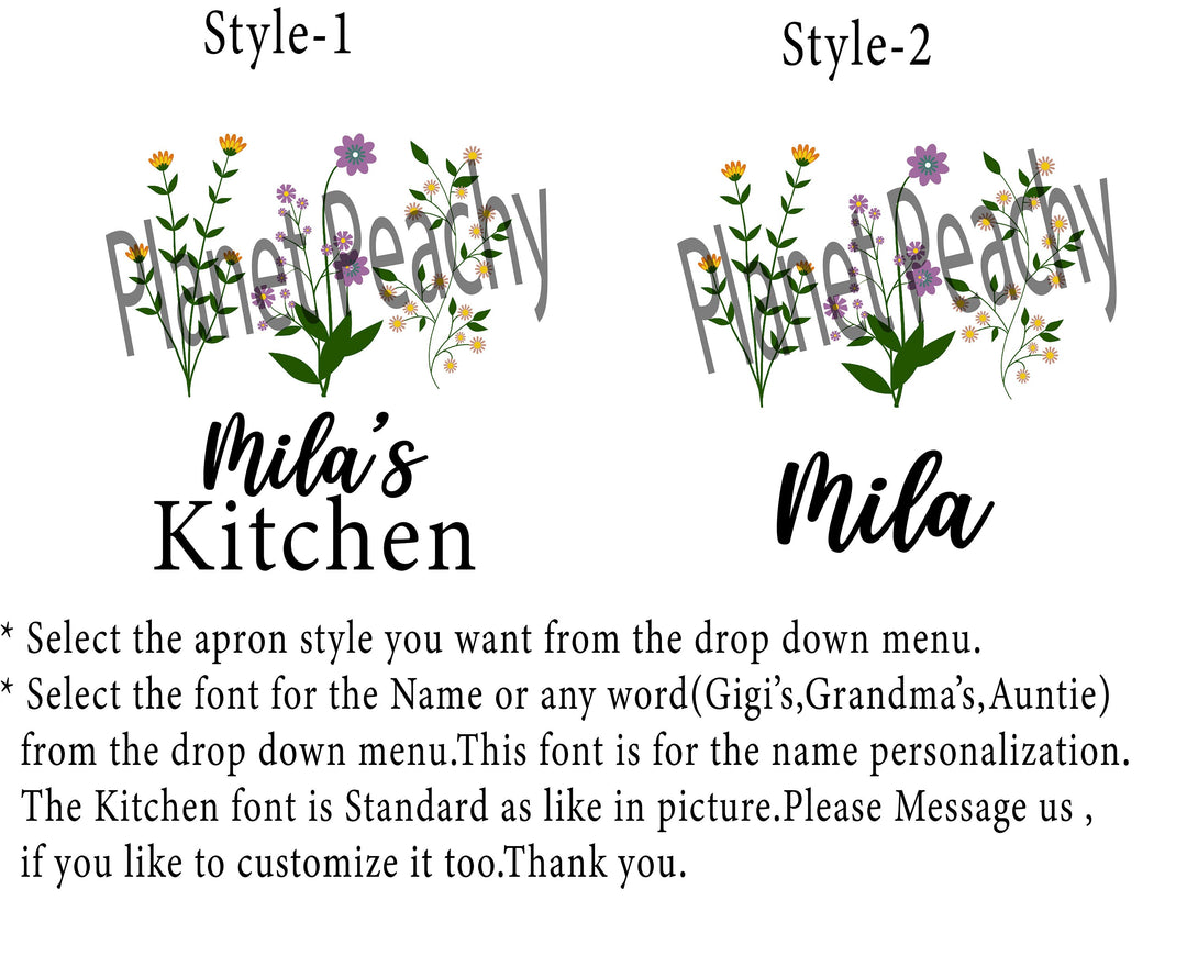 Personalized Linen Kitchen Apron Set for Adults & Kids