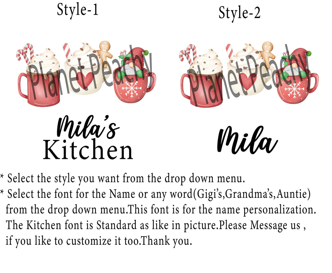 Personalized Christmas Gnome Apron for Women