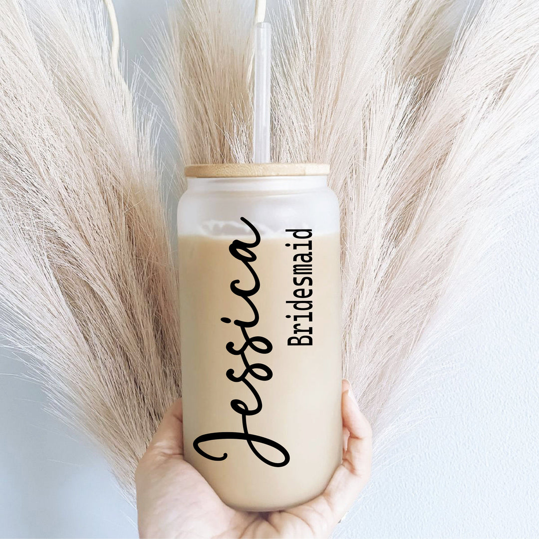 Personalized Bridesmaid Coffee Cup with Lid