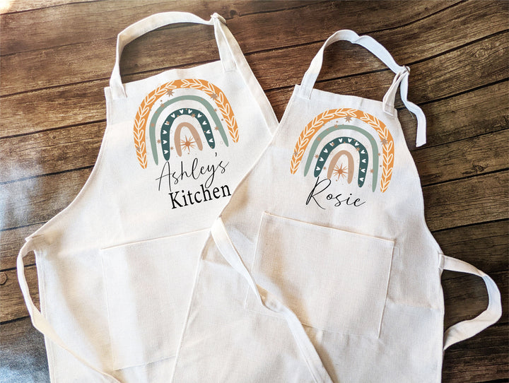 Personalized apron for women kids Adult with Pocket Mom daughter matching baking apron kids birthday gift Baking Apron Custom Cooking Apron