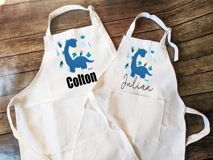 Personalized Dinosaur Apron for Boys