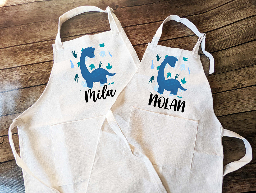 Personalized Dinosaur Apron for Boys