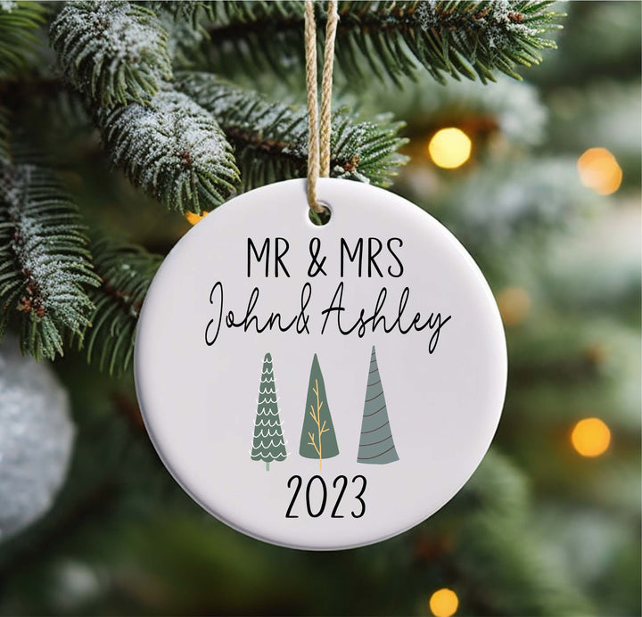 Mr And Mrs Christmas Ornament Personalized Family Gift