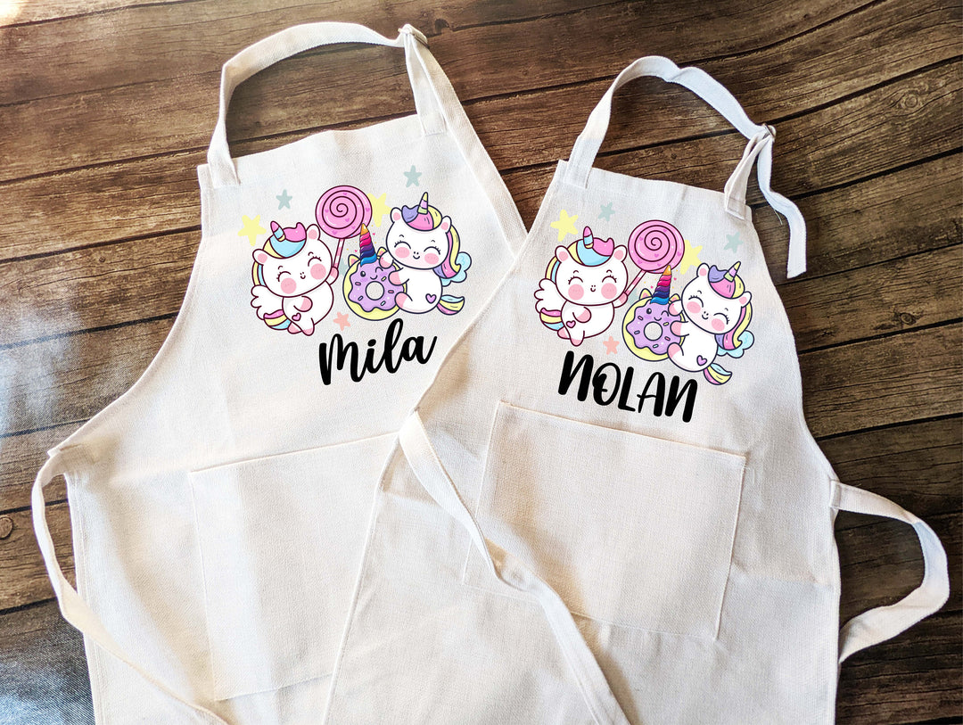 Personalized Kids Apron With Pocket Custom Baking Gift