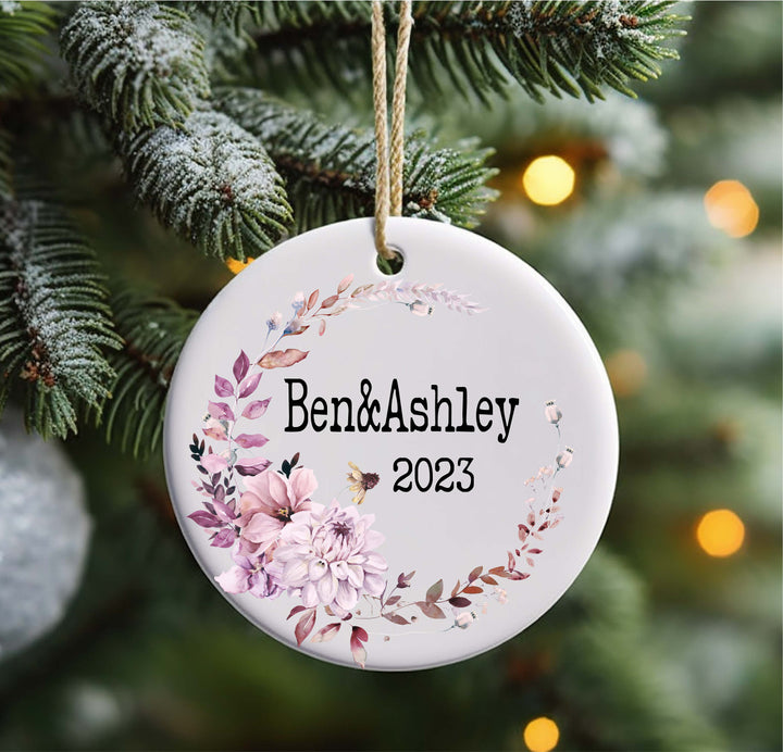 Custom Couple Christmas Ornament Mr and Mrs Personalized