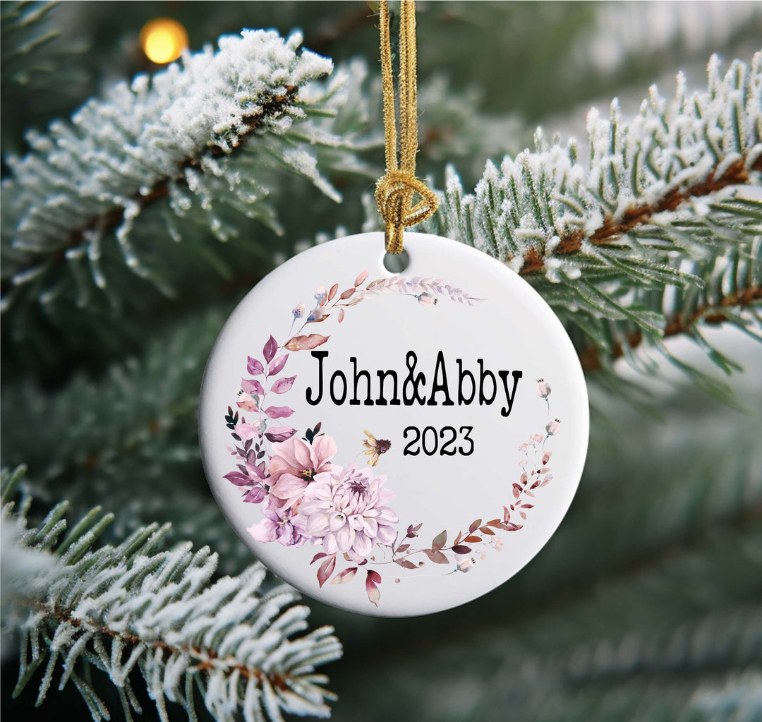 Custom Couple Christmas Ornament Mr and Mrs Personalized