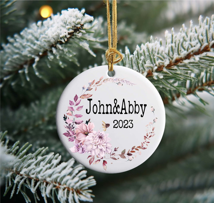 Custom Couple Christmas Ornament Mr and Mrs Personalized