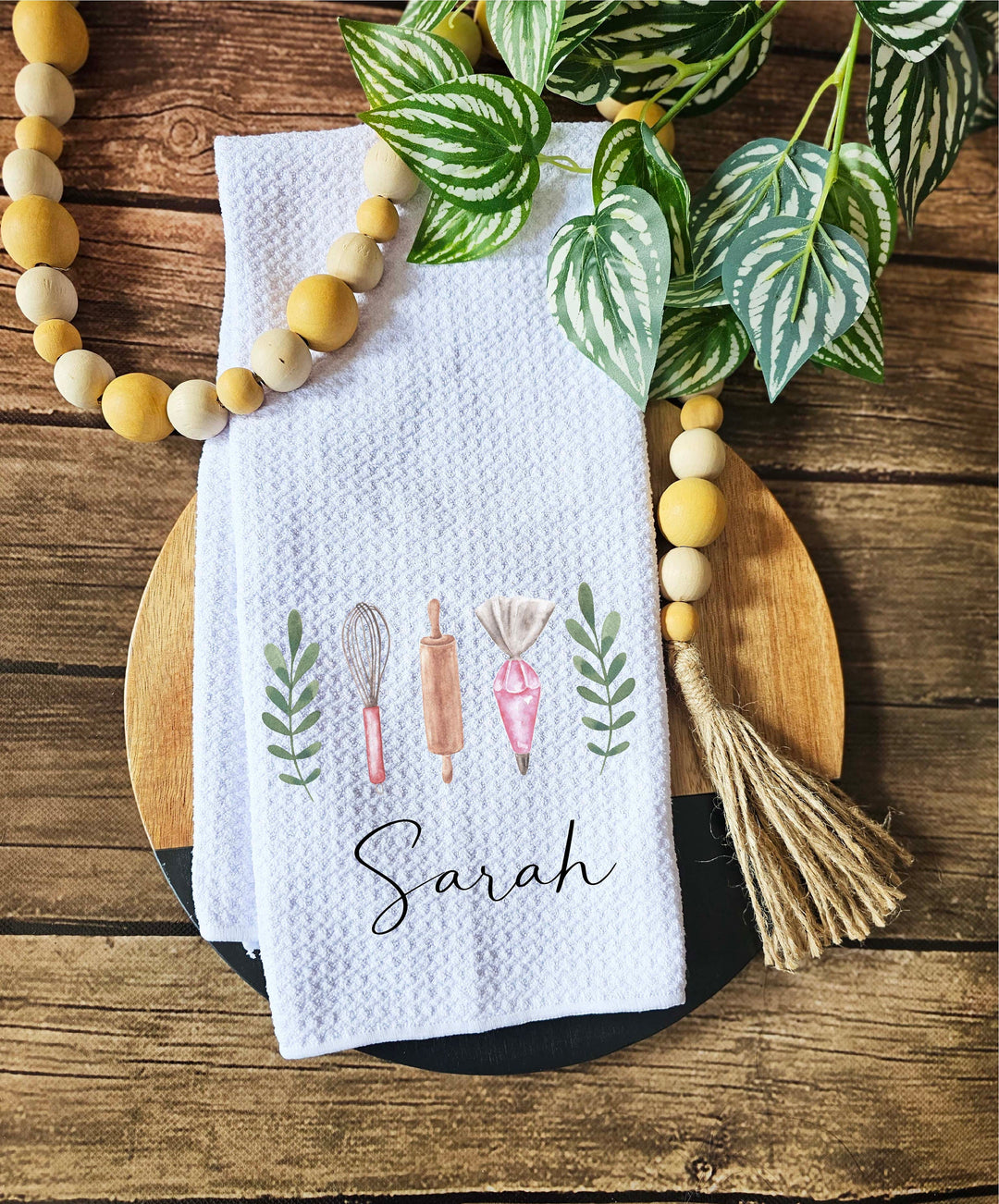 Personalized Kitchen Towels Custom Dish Towel Gift for Her