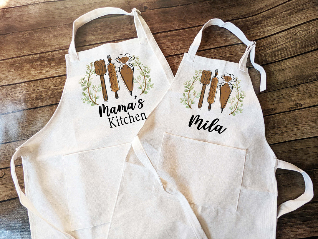 Personalized gift for her birth day apron for women kids with Pocket Baking apron Baking Apron girl Custom Cooking Apron Personalized apron