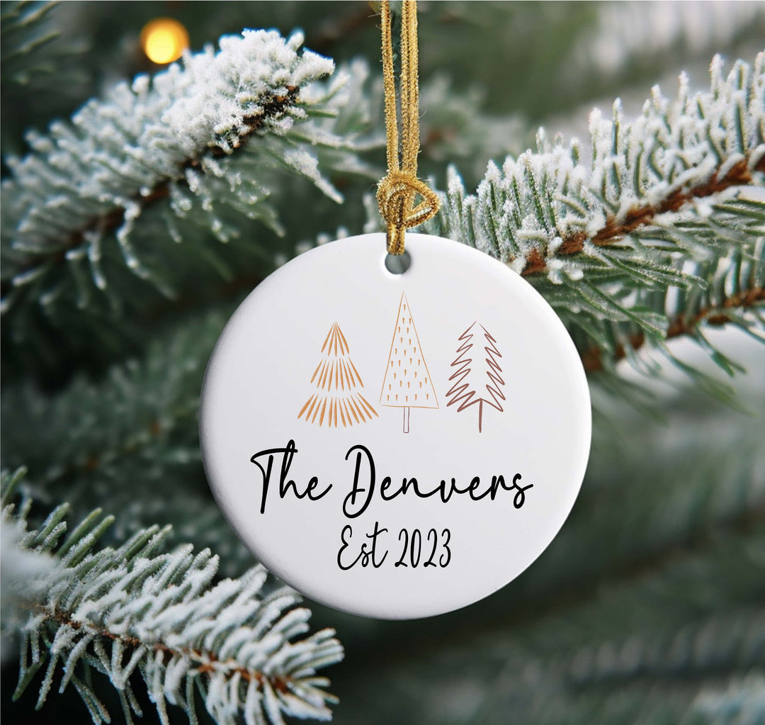 Custom Christmas ornament Mr and Mrs Christmas Ornament personalized Married Christmas ornament First Christmas tree Minimalistic ornament