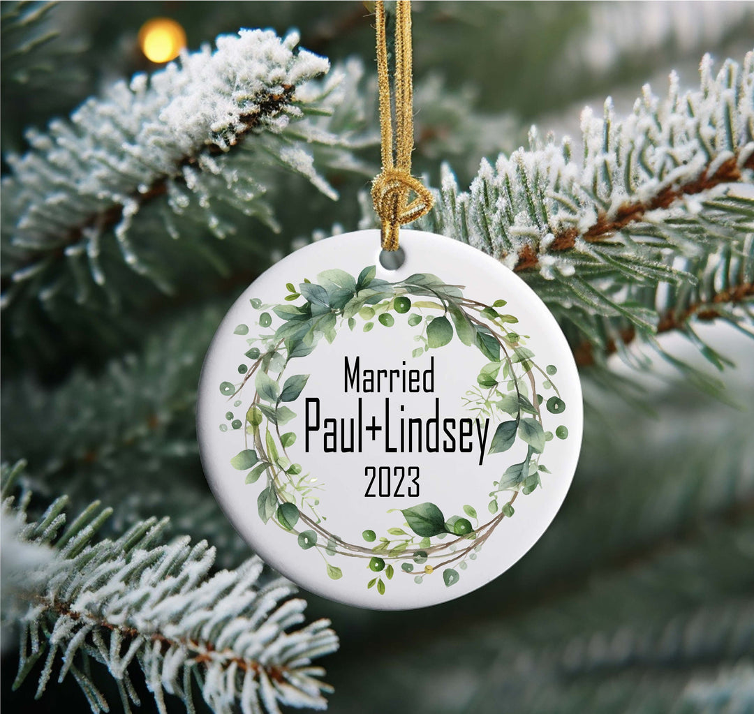 Married Christmas ornament Personalized Mr and Mrs Christmas Ornament Custom couple Christmas ornament First Christmas tree family ornament