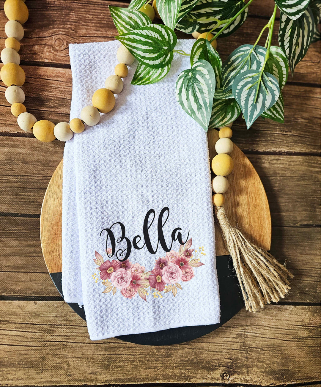 Custom Kitchen Towels Personalized Dish Towel Gift for Her