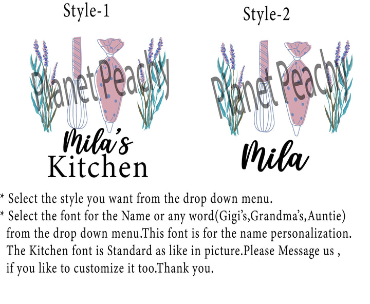 Personalized Apron for Women & Kids, Gift for Bakers