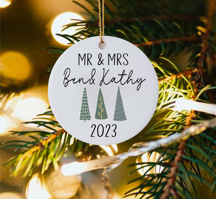 Mr And Mrs Christmas Ornament Personalized Family Gift