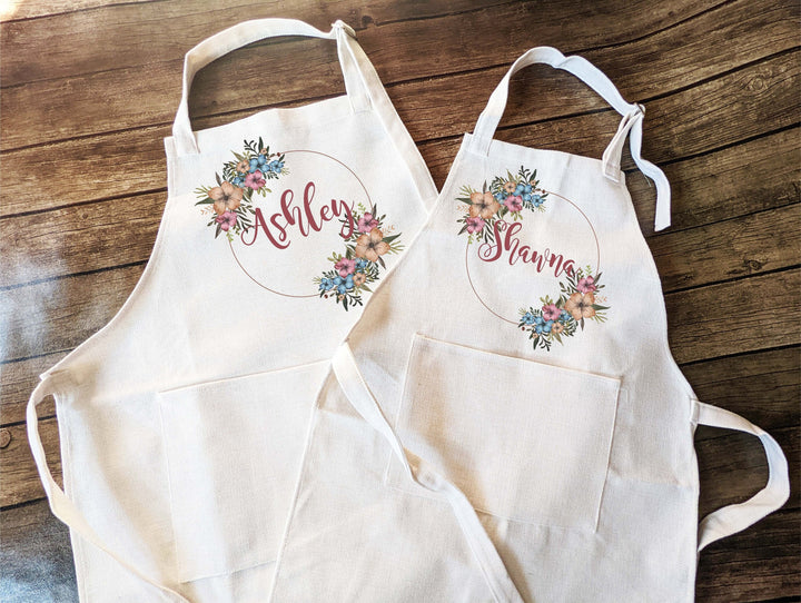 Personalized Aprons Adult and Kids Family Matching Set