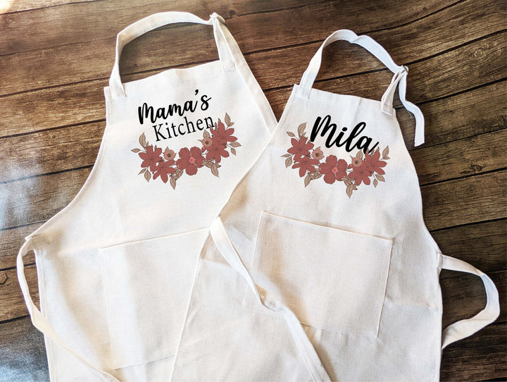 Personalized Aprons Gift Custom Linen Kitchen Apron with Pocket