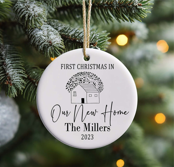 New home Christmas ornament Personalized Our first Christmas ornament in new house Housewarming gift ornament Custom home Christmas ornament