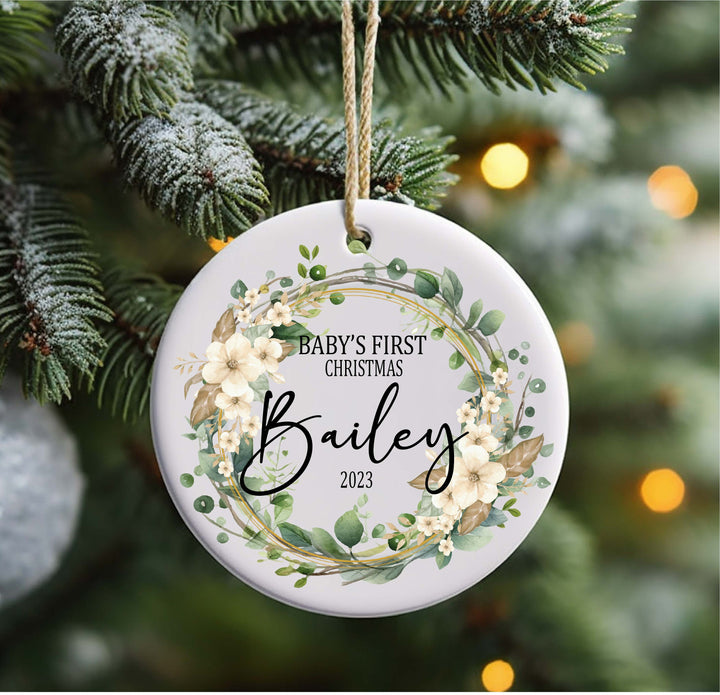 Baby's first Christmas ornament Personalized baby's first year Custom kids Christmas Ornament Baby's first ornament Holiday ornament gift