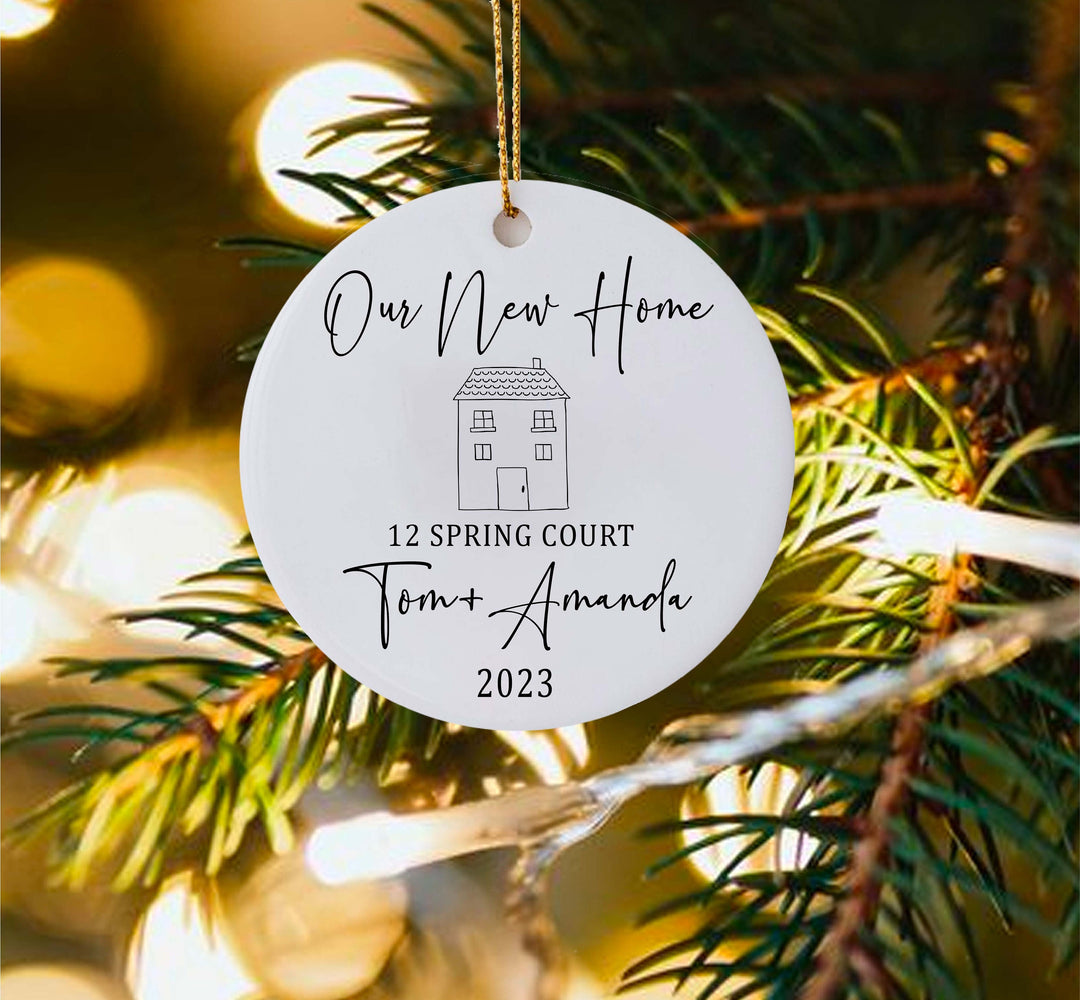 New home Christmas ornament Personalized Our first Christmas ornament in new house Housewarming gift ornament Custom home Christmas ornament