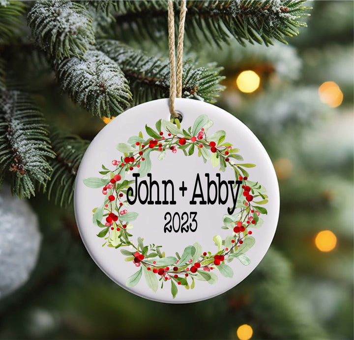 Personalized Christmas ornament Mr and Mrs couple Christmas Ornament Custom Married Christmas ornament First Christmas tree family ornament