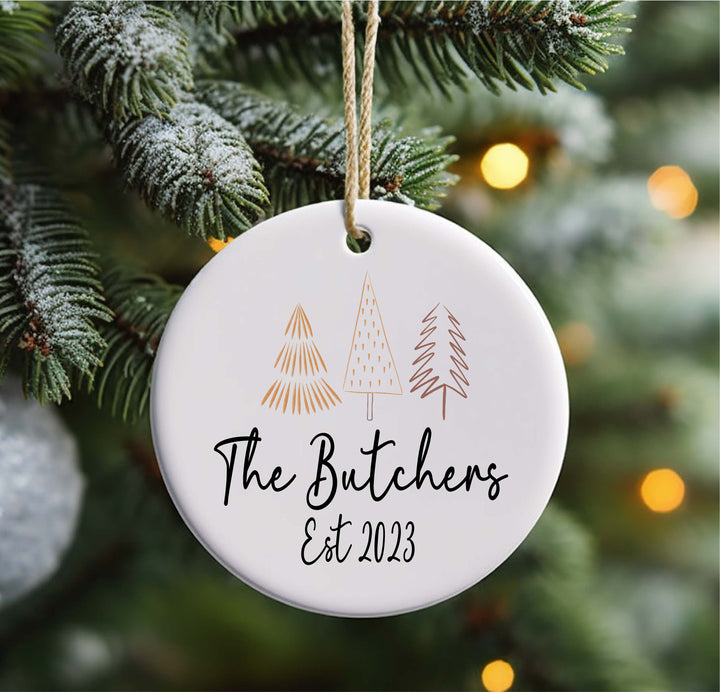 Custom Christmas ornament Mr and Mrs Christmas Ornament personalized Married Christmas ornament First Christmas tree Minimalistic ornament