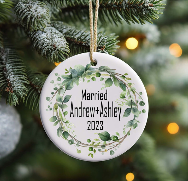 Married Christmas ornament Personalized Mr and Mrs Christmas Ornament Custom couple Christmas ornament First Christmas tree family ornament