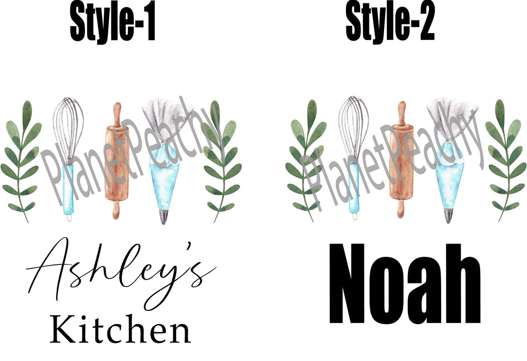Personalized Women's Apron with Oven Mitts