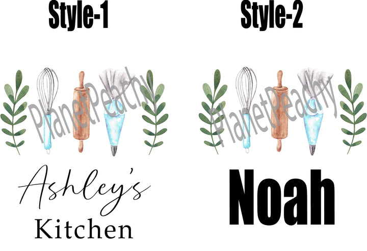 Personalized Women's Apron with Oven Mitts