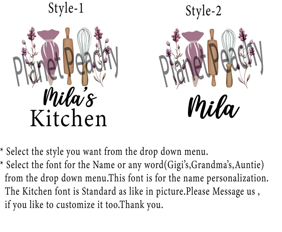 Personalized Aprons for Mom from Kids with Pocket Matching Cooking Apron