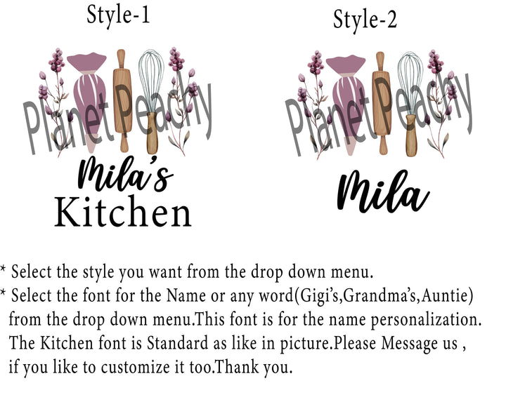 Personalized Aprons for Mom from Kids with Pocket Matching Cooking Apron