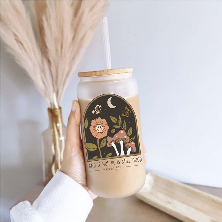 Retro Faith Cup He Is Still God Iced Coffee Glass Cup