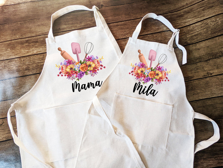 Personalized Apron for Women with Pocket, Custom Gift