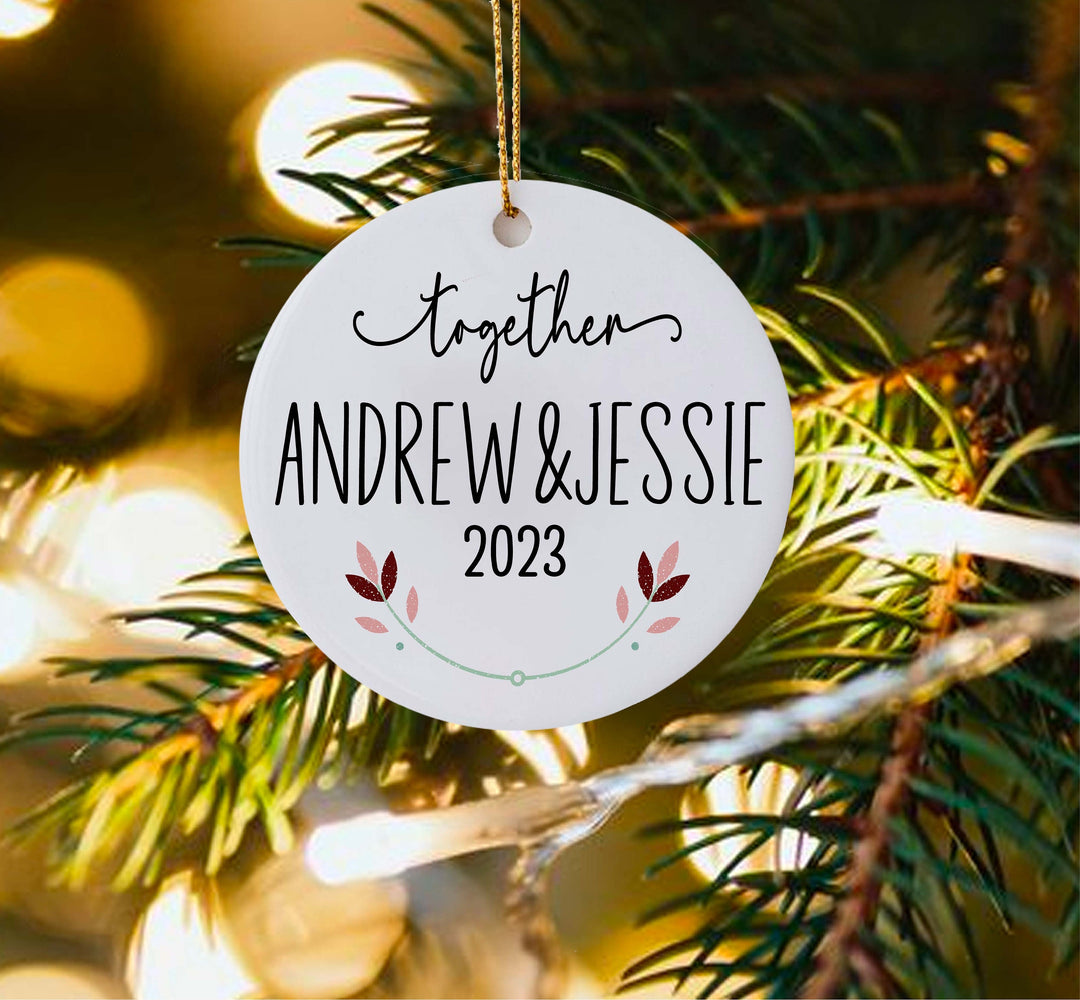 Personalized together Christmas ornament Engaged Christmas Ornament Custom couple Christmas ornament First Christmas tree family ornament