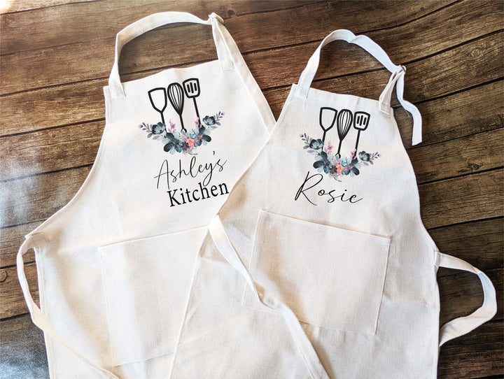 Custom Apron for Women with Pocket - Personalized Baking and Cooking Apron - Ideal Birthday and Christmas Gift - Custom Kids' Apron Available