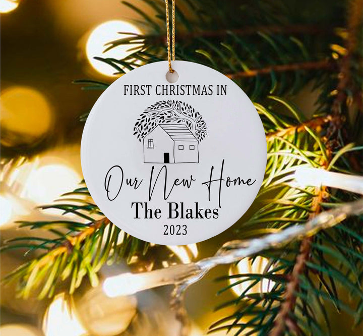 New home Christmas ornament Personalized Our first Christmas ornament in new house Housewarming gift ornament Custom home Christmas ornament