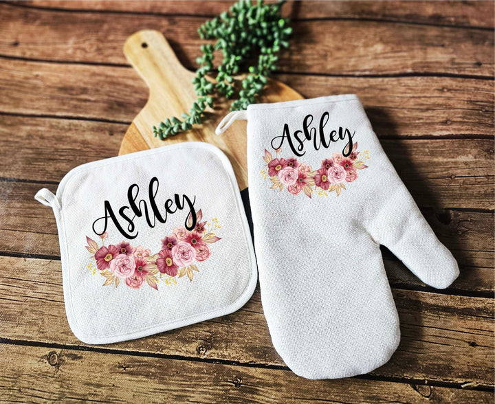 Personalized Apron for Women Custom Kitchen Gift Set