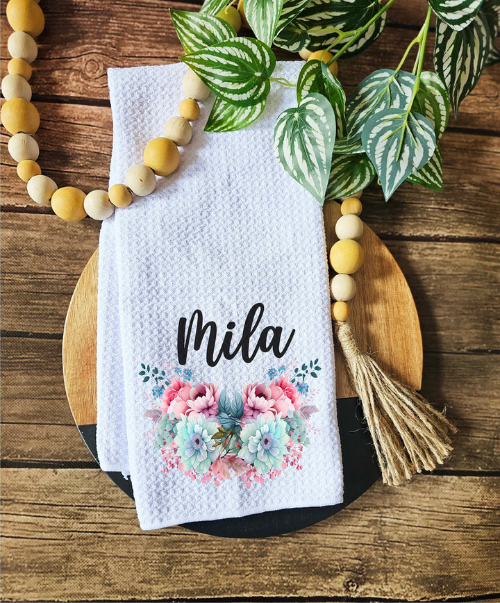 Custom Kitchen Tea Towel Personalized Dish Towel Gift