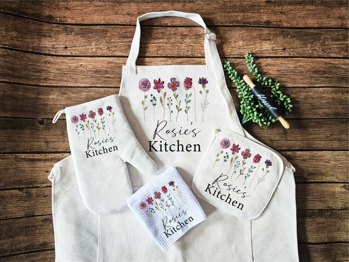 Personalized Women's Apron Gift Set