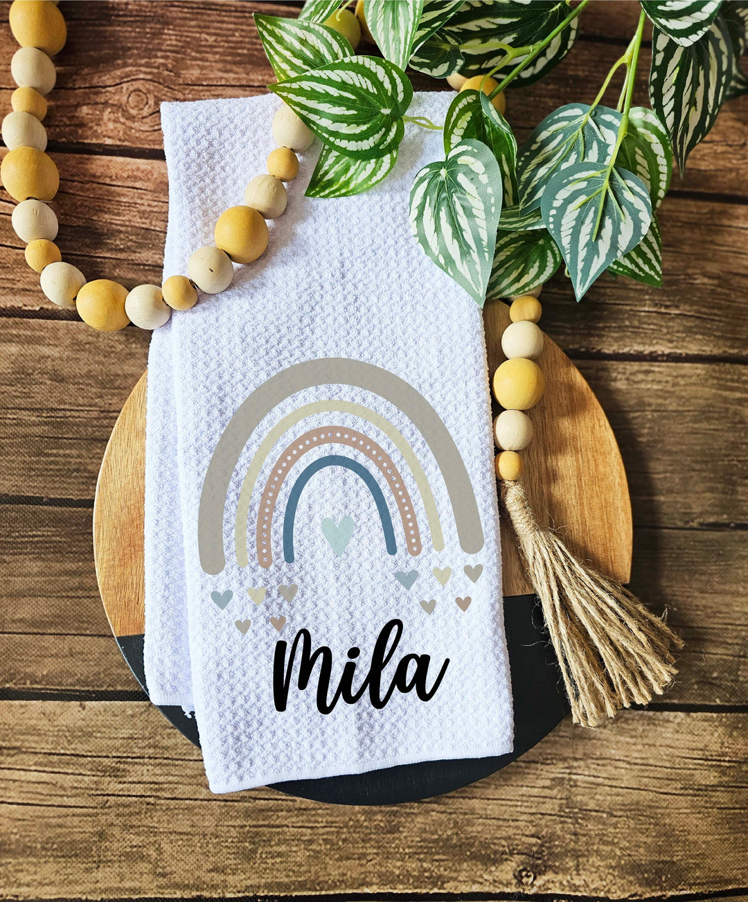 Personalized Kitchen Towel Custom Dish Towel for Her